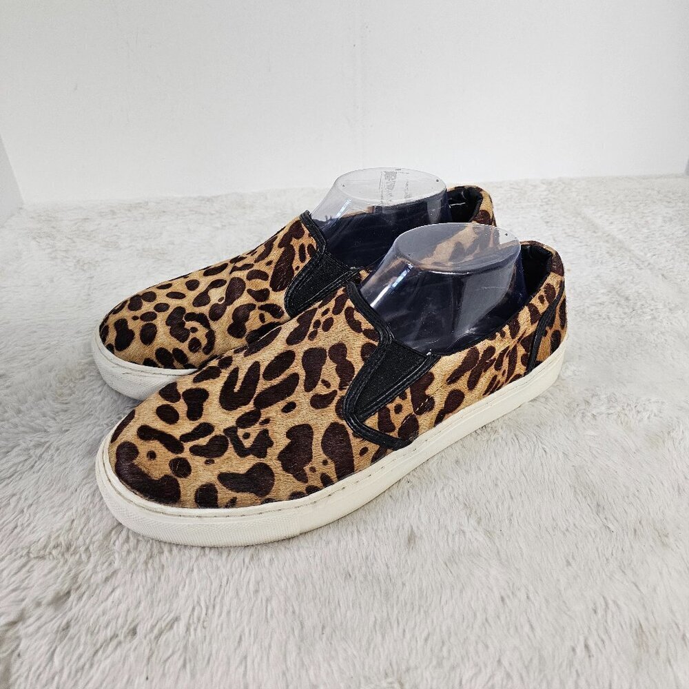 Mia Brown Sneakers Leopard Brown Fur 9
